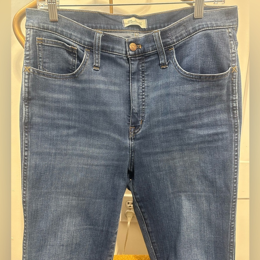 Madewell Women's High Waisted Ankle Jeans - Dark Blue Size 31 - Picture 2 of 11